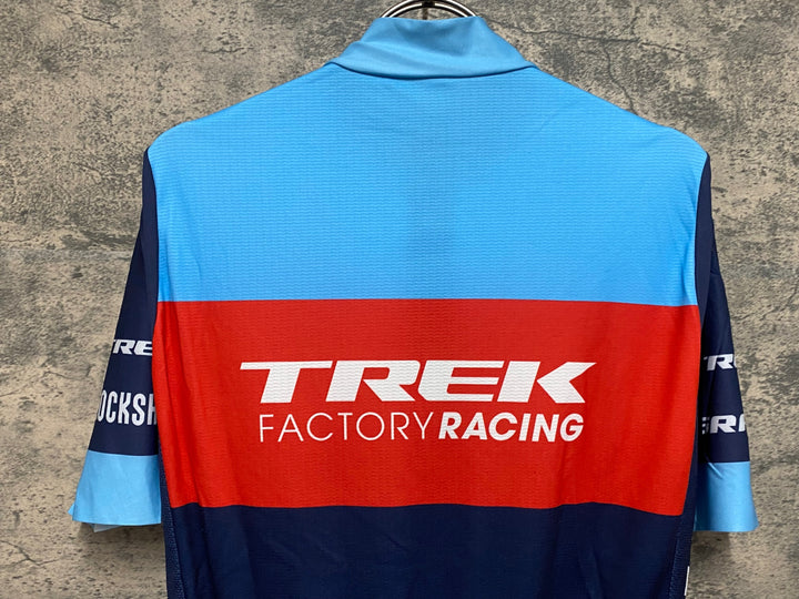 JS451 サンティーニ Santini 半袖 サイクルジャージ ネイビー 赤 M TREK