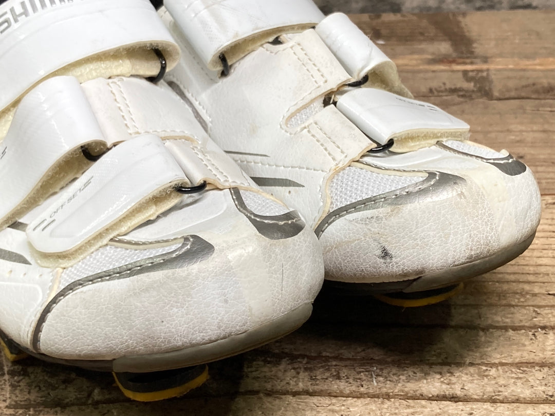 JE574 シマノ SHIMANO WR32 SH-WR32W ビンディングシューズ 3穴 白 EU36