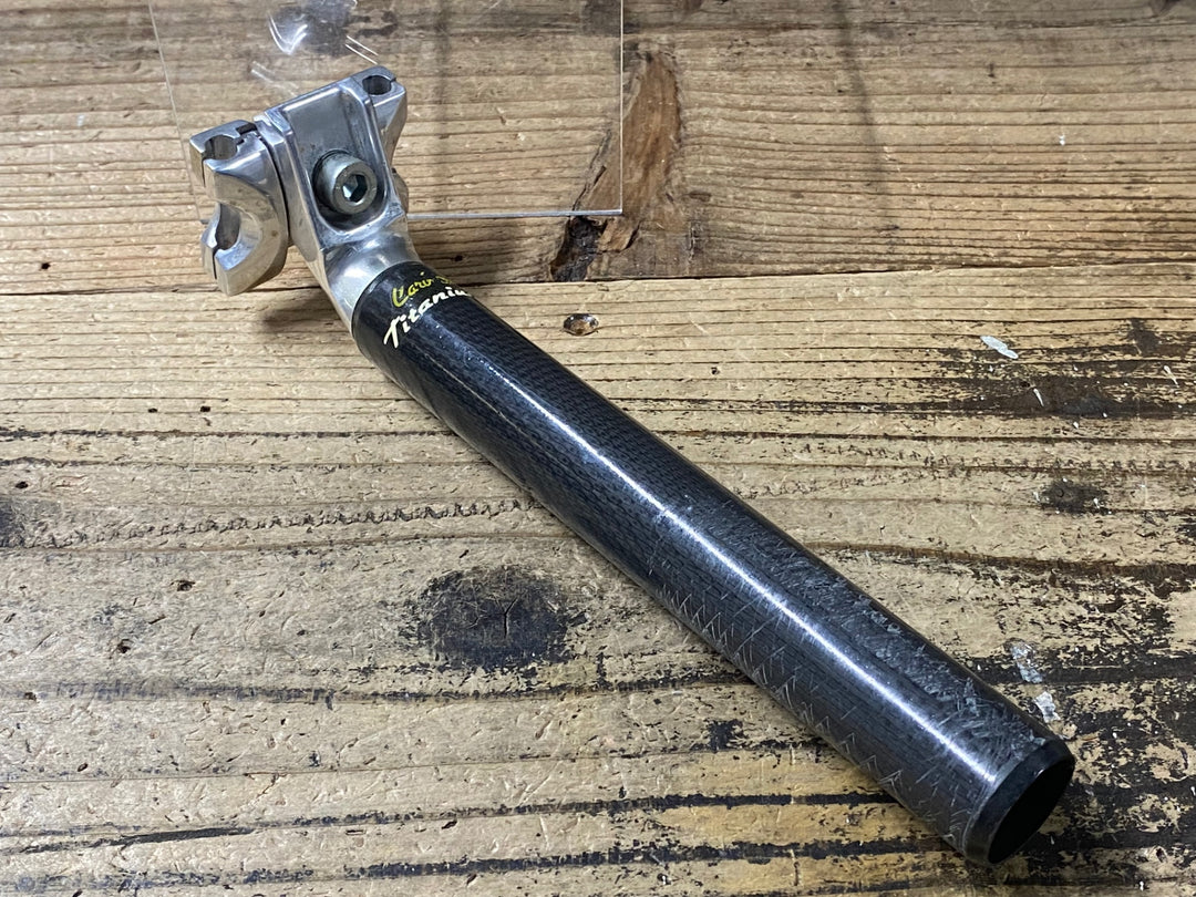 KJ065 セライタリア SELLE ITALIA Flite carbon titanium シートポスト 黒 Φ27.2 220mm