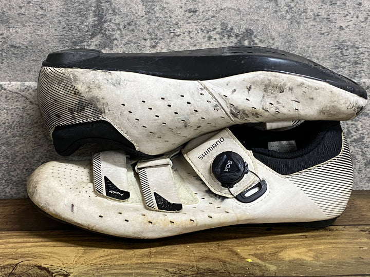 JZ234 シマノ SHIMANO SH-RP400M W01S ビンディングシューズ 3穴 白 EU45