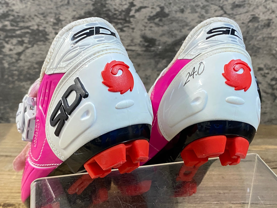 KG406 シディ SIDI TRACE MTB WMN ビンディングシューズ 2穴 ピンク ホワイト レディース EU38 ※ペン字あり