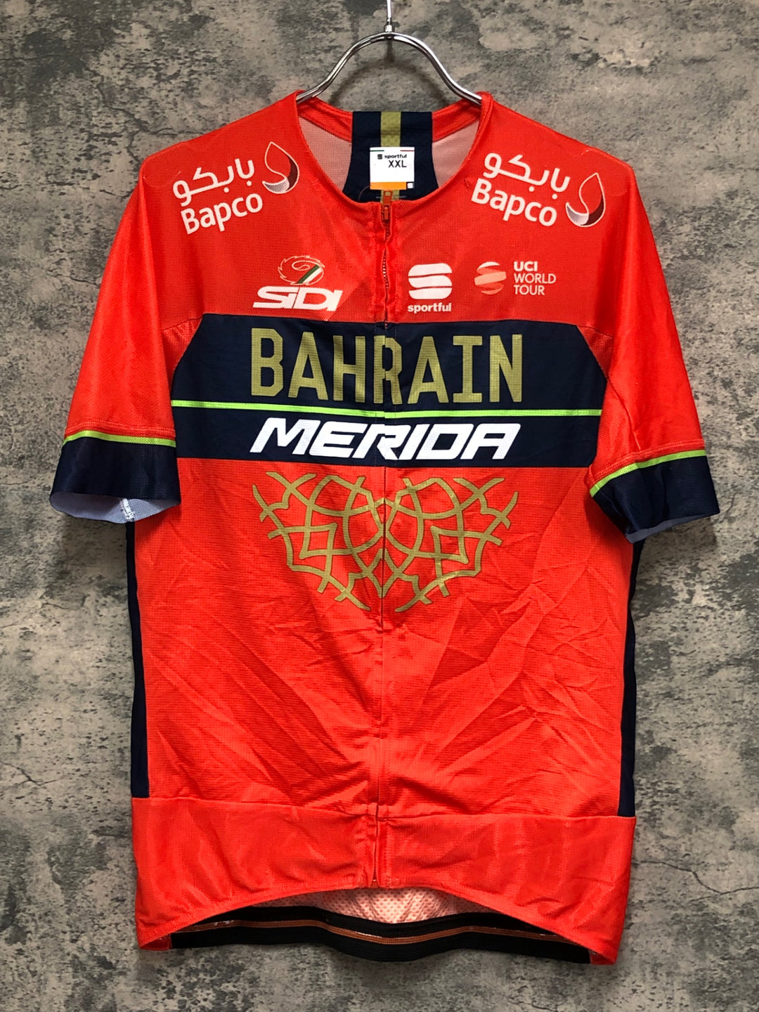 KE187 スポーツフル sportful 半袖 サイクルジャージ 赤 XXL BAHRAIN MERIDA