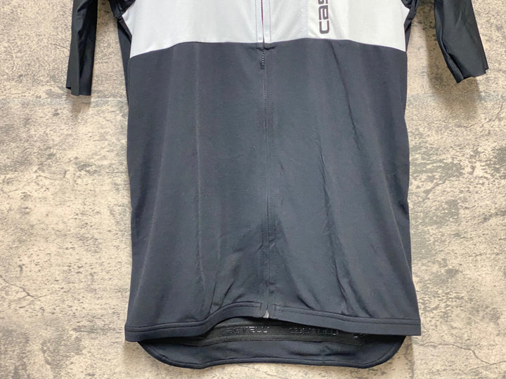 KH467 カステリ CASTELLI 半袖 サイクルジャージ S 黒白