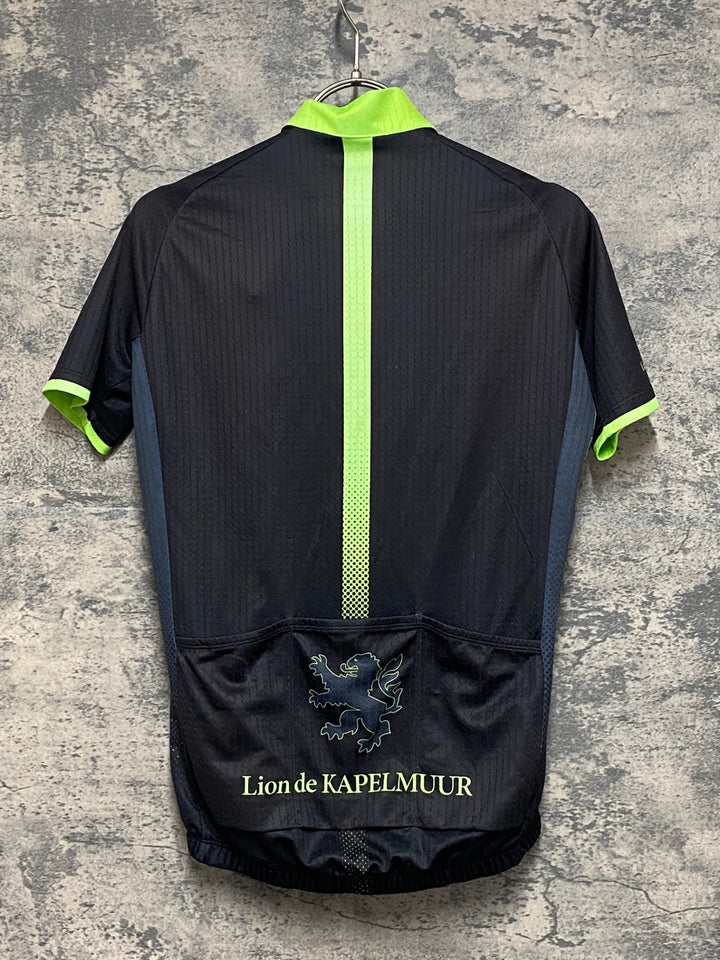 KF231 リオンドカペルミュール Lion de KAPELMUUR 半袖 サイクルジャージ 黒 緑 S