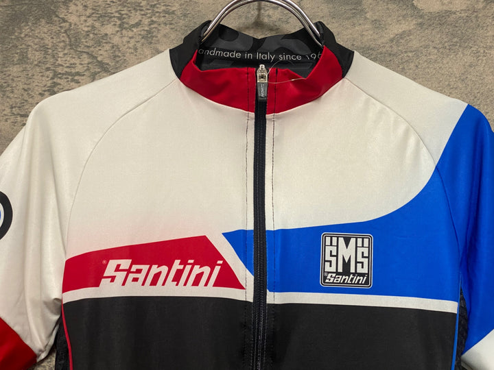 JI326 サンティーニ Santini 半袖 サイクルジャージ 白 黒 M