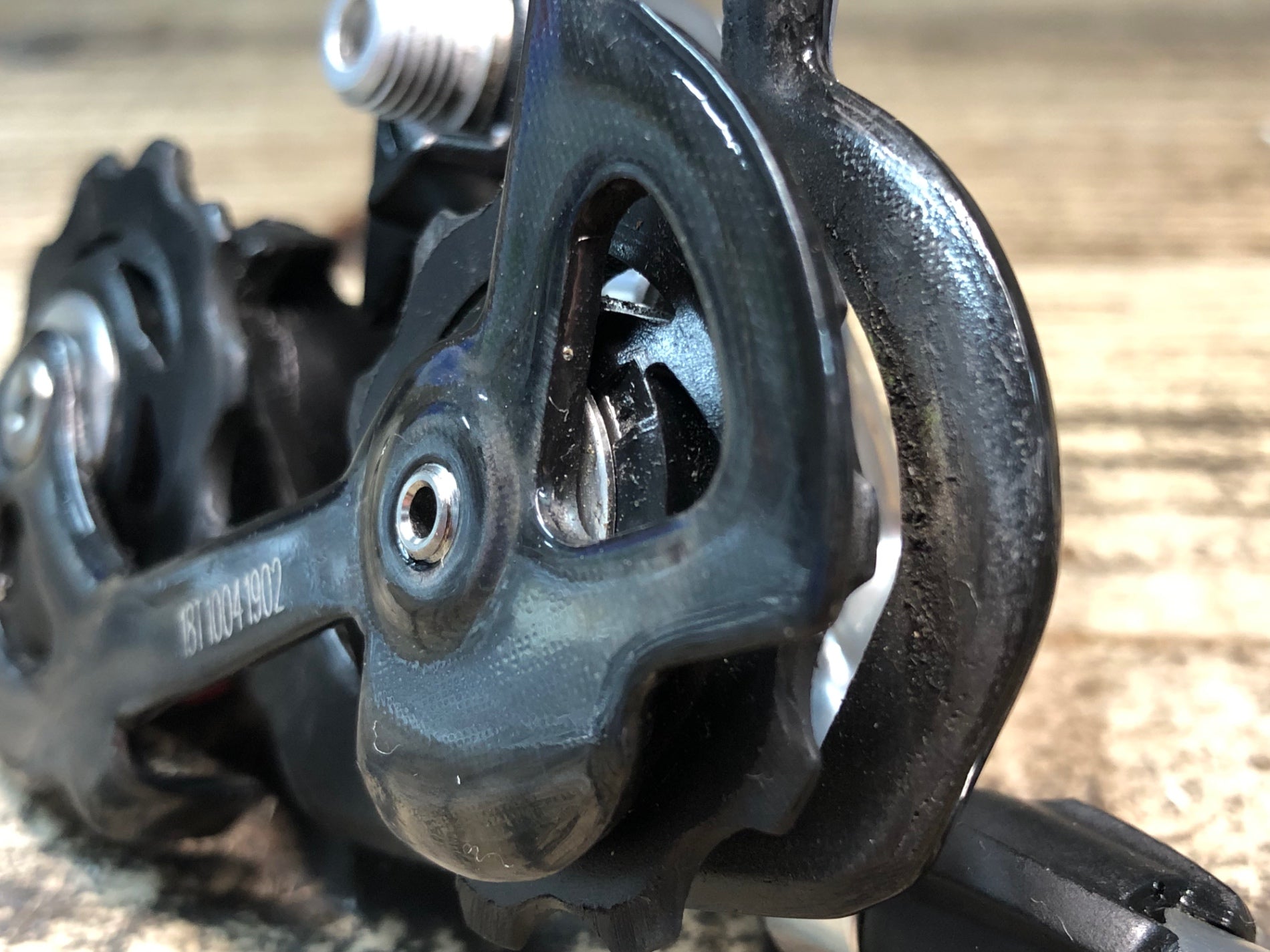 JN042 スラム SRAM レッド RED リアディレイラー 10S シルバー