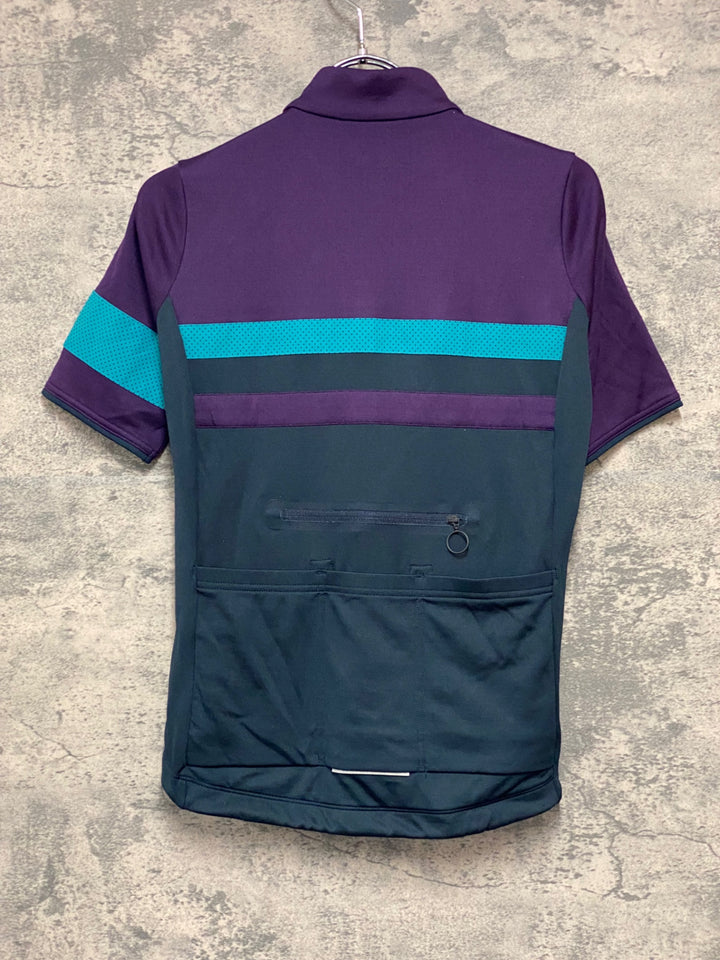 JM460 ラファ Rapha WOMEN'S BREVET JERSEY Ⅱ 半袖 サイクルジャージ 紫 黒 レディース XS