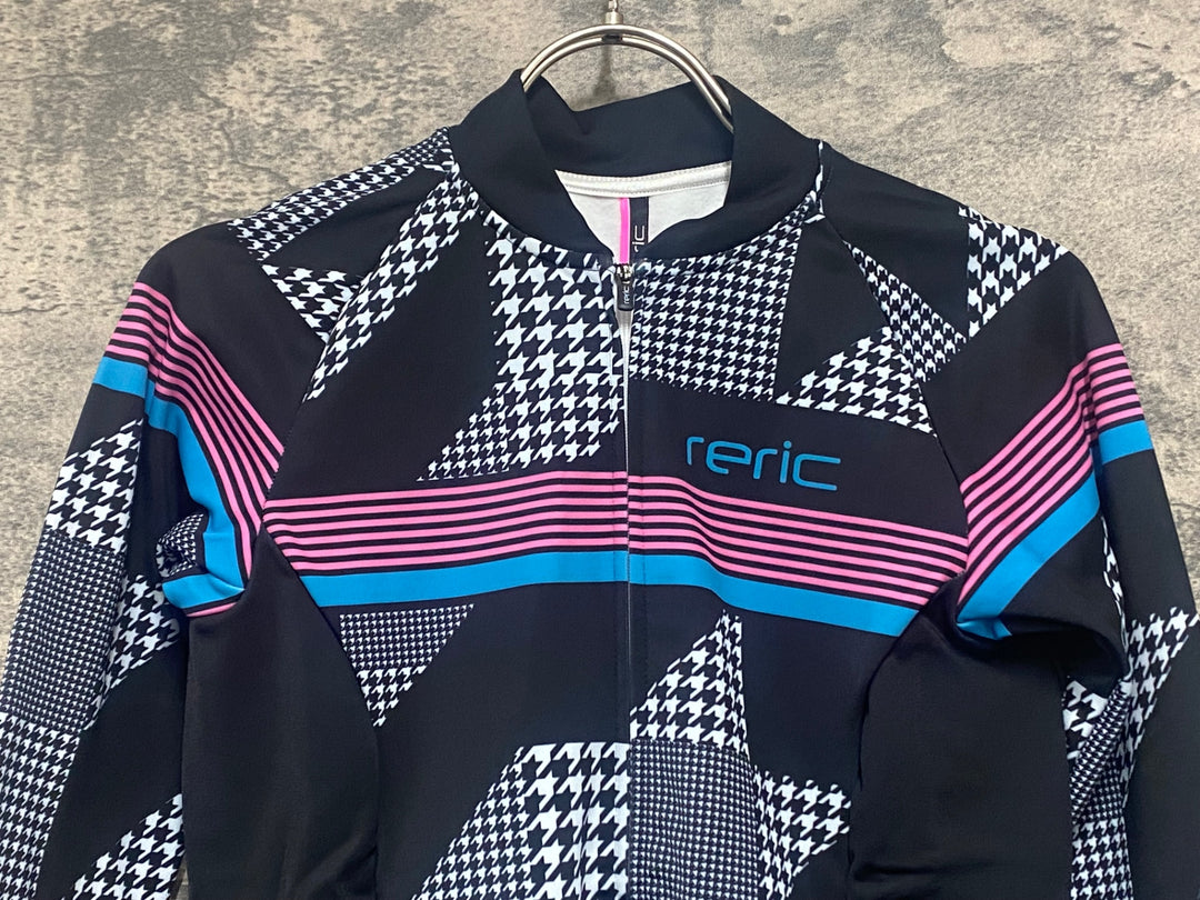 JV958 レリック reric Women's Sugar Long Sleeve Jersey 長袖サイクルジャージ 黒 S 裏起毛 レディース