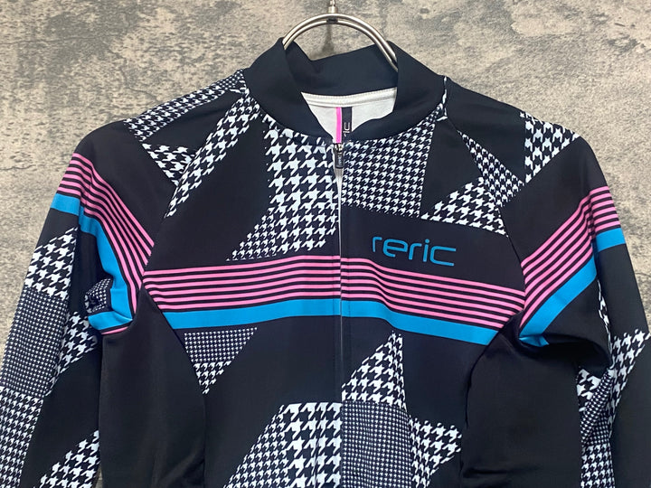 JV958 レリック reric Women's Sugar Long Sleeve Jersey 長袖サイクルジャージ 黒 S 裏起毛 レディース
