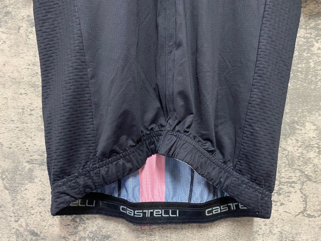 KC370 カステリ CASTELLI 半袖 サイクルジャージ バーガンディ 黒 S TEAM INEOS