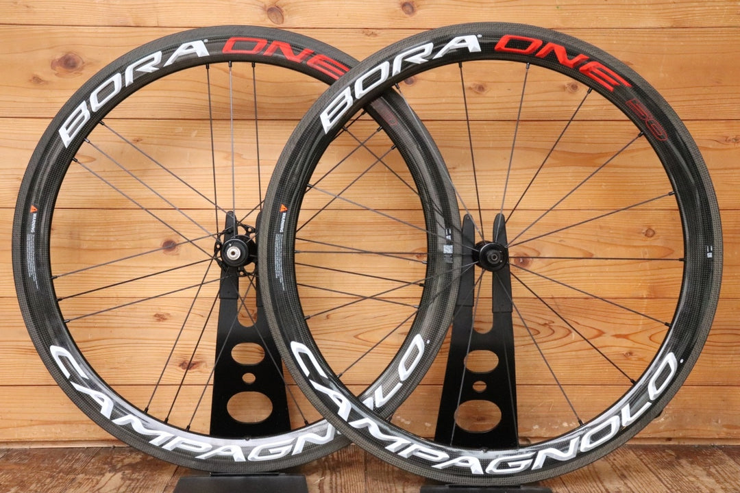 カンパニョーロ CAMPAGNOLO ボーラワン BORA ONE 50 AC3 カーボン クリンチャー シマノ 11S/12S ホイールセット 17C 【芦屋店】