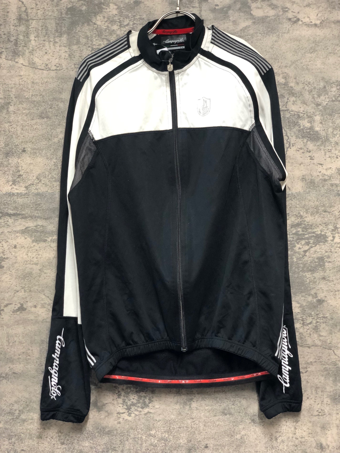 KJ350 カンパニョーロ CAMPAGNOLO 長袖 サイクルジャージ 白 黒 XL