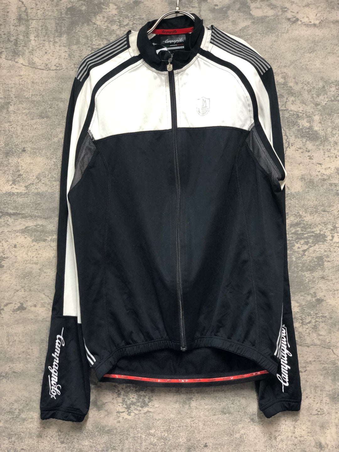 KJ350 カンパニョーロ CAMPAGNOLO 長袖 サイクルジャージ 白 黒 XL