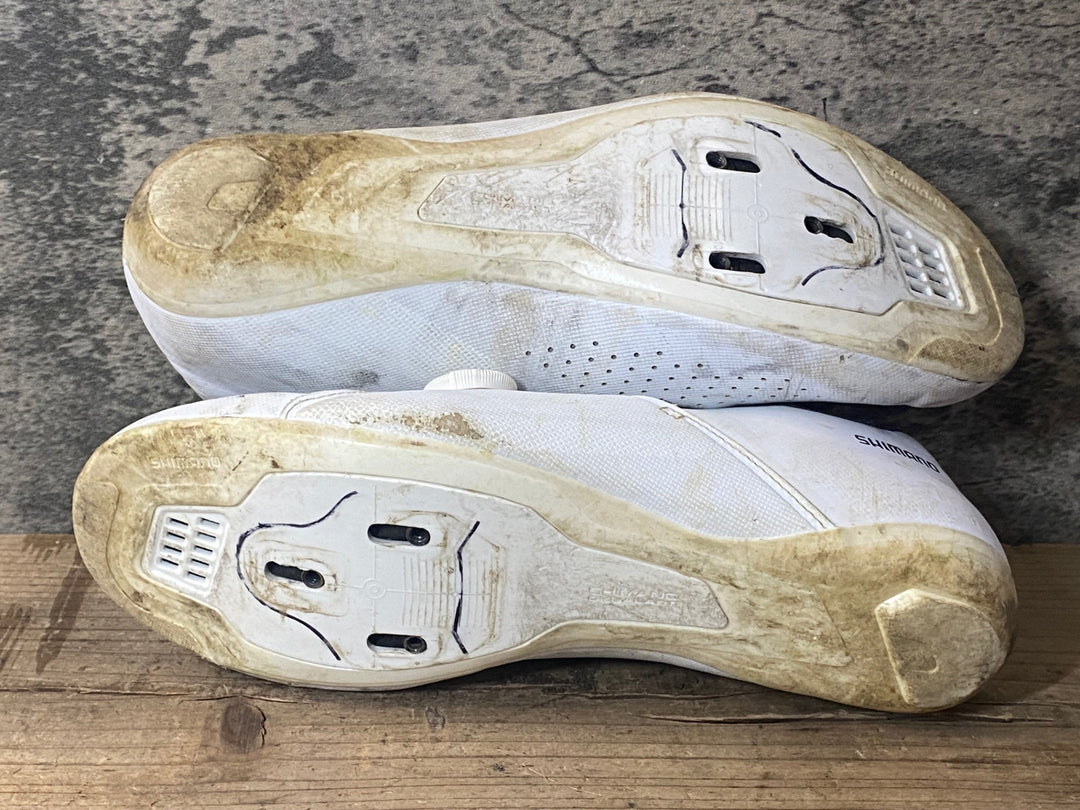 JT669 シマノ SHIMANO RC3 SHRC300M ビンディングシューズ BOA 3穴 白 EU42