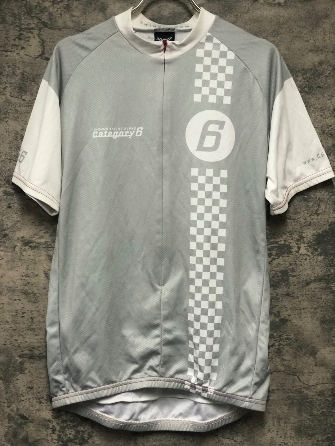 KL256 ツインシックス TWINSIX 半袖 サイクルジャージ 白 グレー L