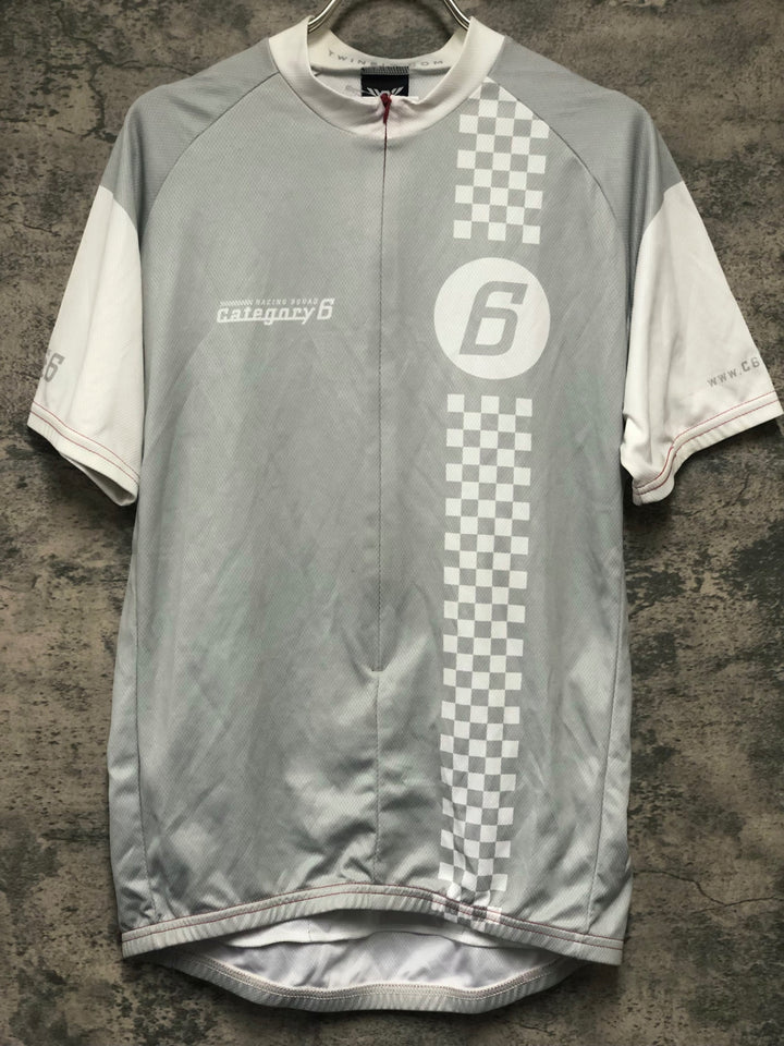 KL256 ツインシックス TWINSIX 半袖 サイクルジャージ 白 グレー L