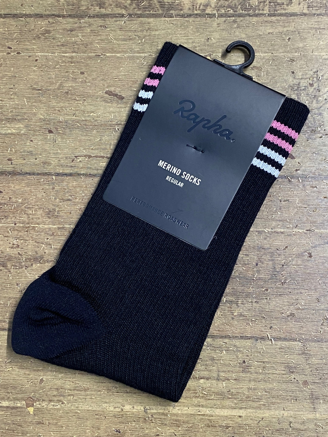 KC697 ラファ Rapha MERINO SOCKS REGULAR ソックス 黒 L 未使用