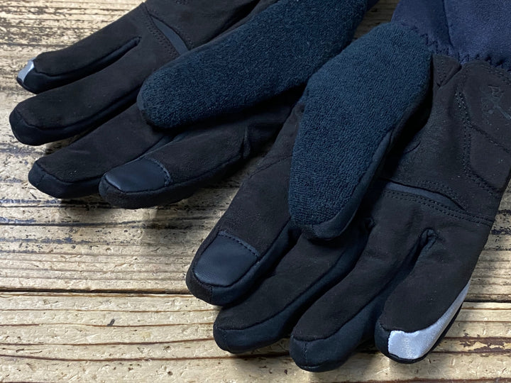 JZ189 シマノ SHIMANO GORE WINDSTOPPER 長指 サイクルグローブ 黒 S