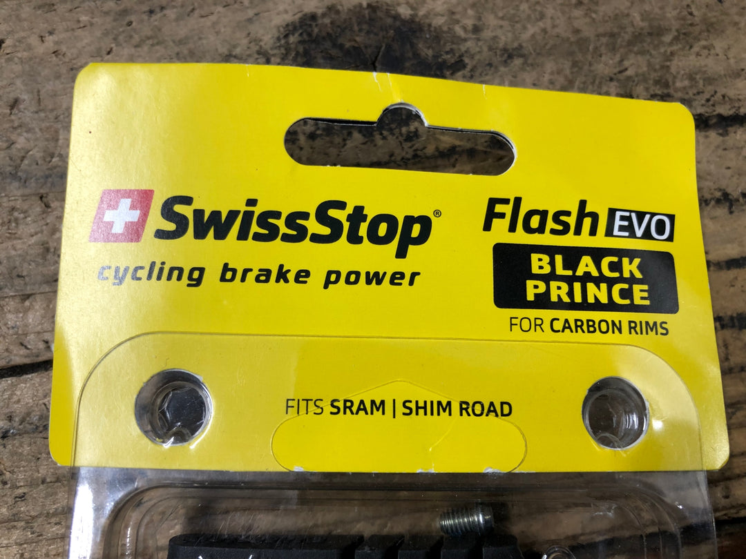KG881 スイスストップ SwissStop Flash EVO BLACK PRINCE FOR CARBON RIMS ブレーキパッド SRAM SHIMANO用