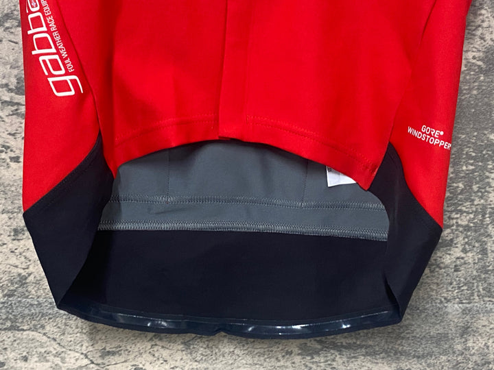 JH945 カステリ CASTELLI ROSSO CORSA 裏起毛 半袖 サイクルジャケット 赤 M