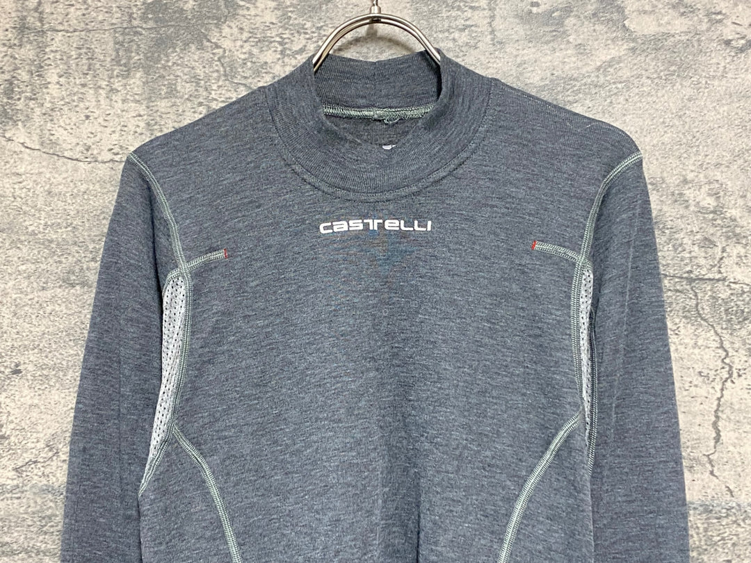 JY251 カステリ CASTELLI 長袖 ベースレイヤー グレー M 裏起毛