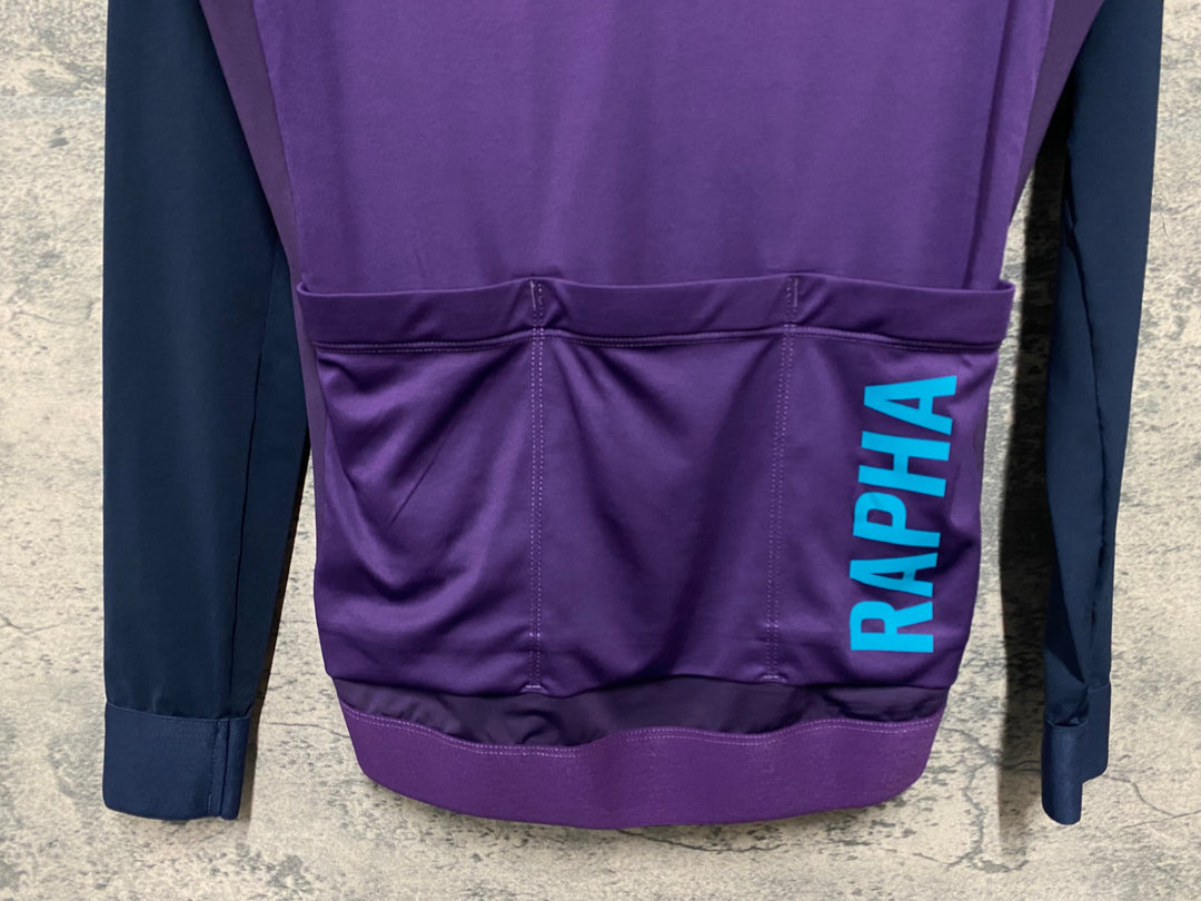 KB327 ラファ RAPHA PRO TEAM LONG SLEEVE TRAINING JERSEY 長袖 サイクルジャージ S 紫