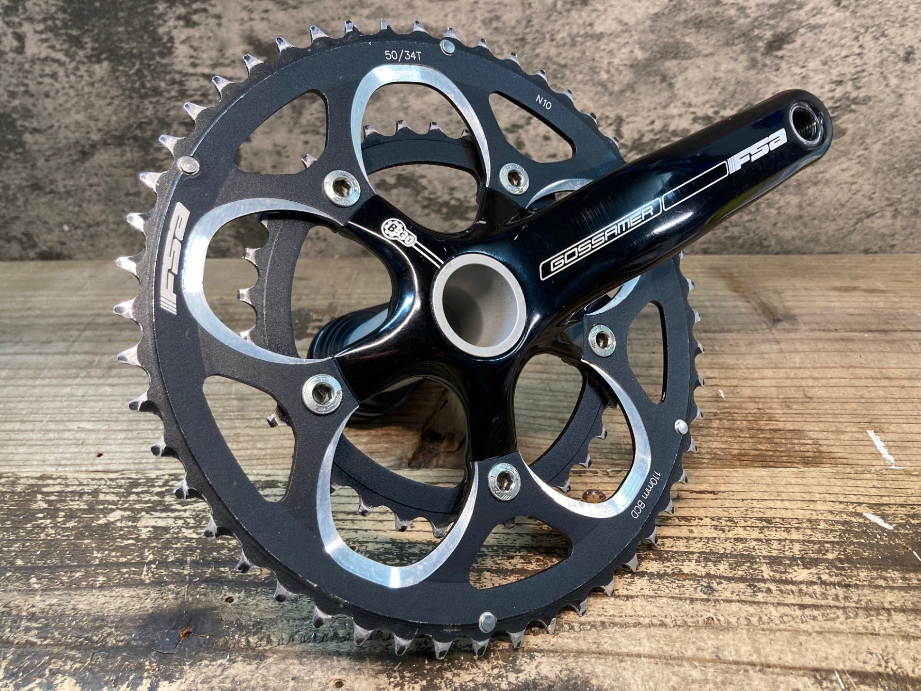 FSA Gossamer 50 34t 170mm クランク FC240214I FSA GOSSAMER PRO クランクセット 155mm 50×34T 良品 FSA GOSSAMER PRO