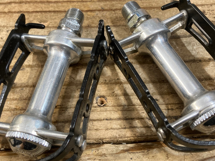 KH593 カンパニョーロ Campagnolo レコード Record SL Superleggeri Strada Pedals フラットペダル