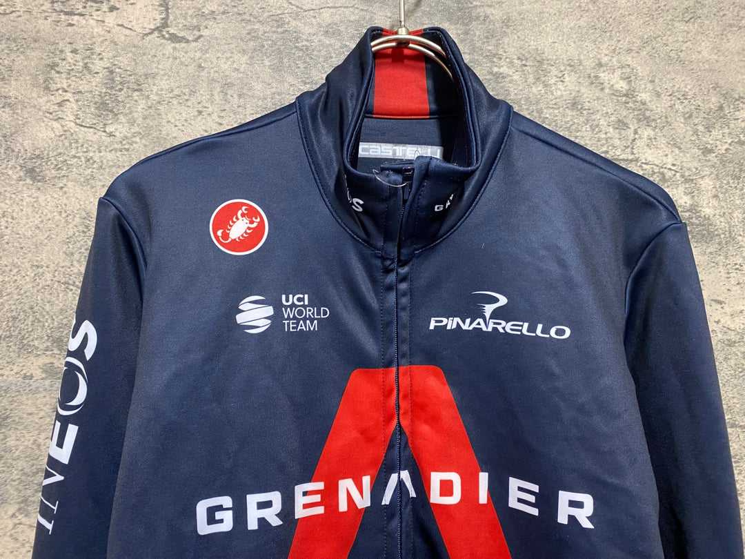 KG030 カステリ CASTELLI GRENADIER 長袖 サイクルジャージ 濃紺 M ※擦れ