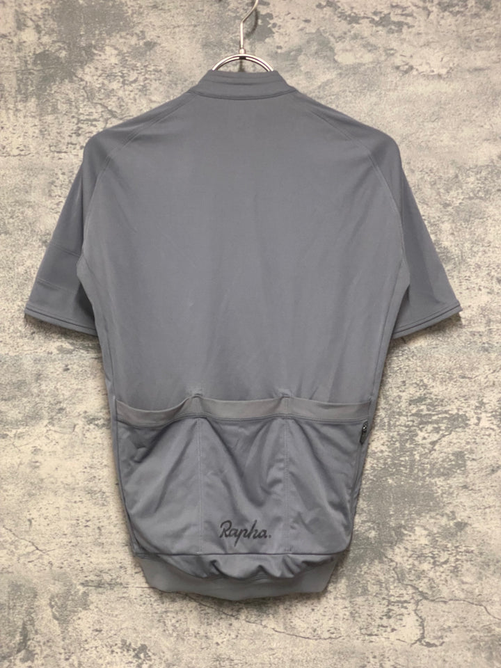 KE383 ラファ Rapha MENS SHORT SLEEVE CORE JERSEY 半袖 サイクルジャージ XS グレー 傷み多