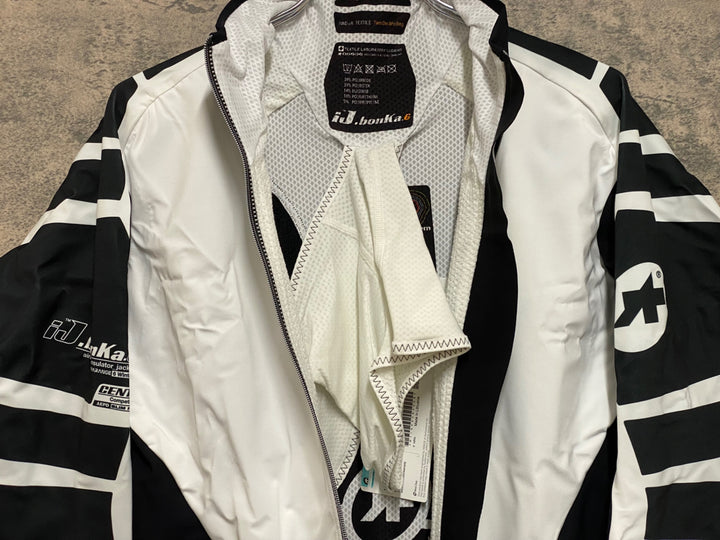 JQ342 アソス ASSOS IJ.BONKA.6 CENTO 長袖 サイクルジャケット 白 黒 L