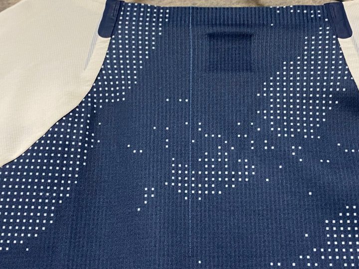 KN406 ラファ Rapha MEN'S TRAIL FINALE WINDBLOCK JERSEY - TRAIL PRINT 長袖 サイクルジャージ 紺 白 S