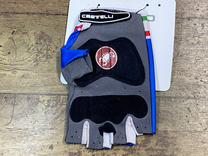 JV535 カステリ CASTELLI 指切 グローブ 青 ITALIA