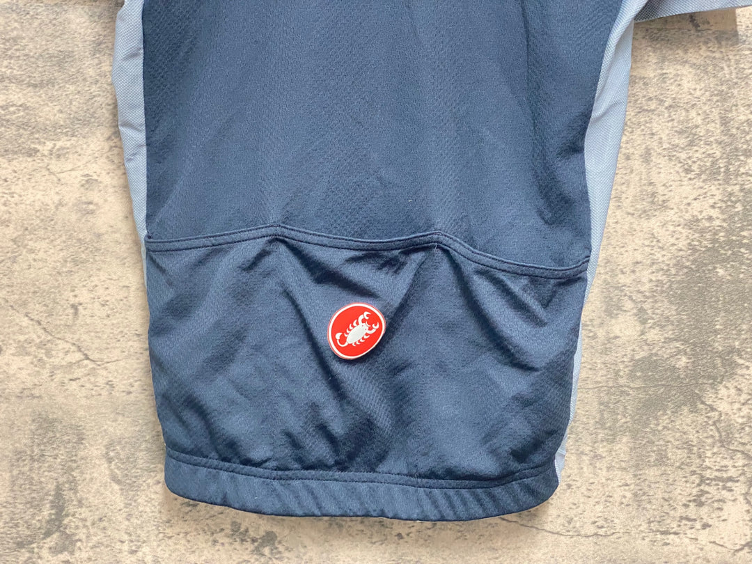 JY249 カステリ CASTELLI 半袖 サイクルジャージ グレー S　※余臭強め