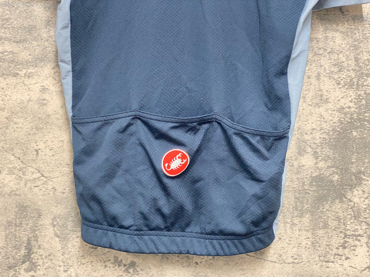 JY249 カステリ CASTELLI 半袖 サイクルジャージ グレー S　※余臭強め