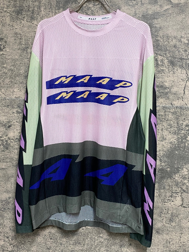 KF623 マープ MAAP Evade X LS Tee メッシュTシャツ 総柄 S