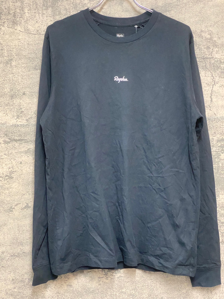 KA617 ラファ Rapha MEN'S LONG SLEEVE COTTON T-SHIRT 長袖 Tシャツ 黒 M