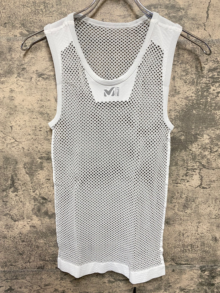 JY629 ミレー MILLET ノースリーブ ベースレイヤー 白 S/M メッシュ 未使用