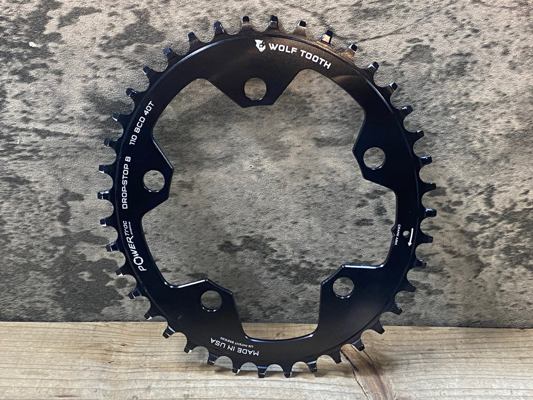 JX915 ウルフトゥース Wolf Tooth 楕円チェーンリング ナローワイド 40T BCD110