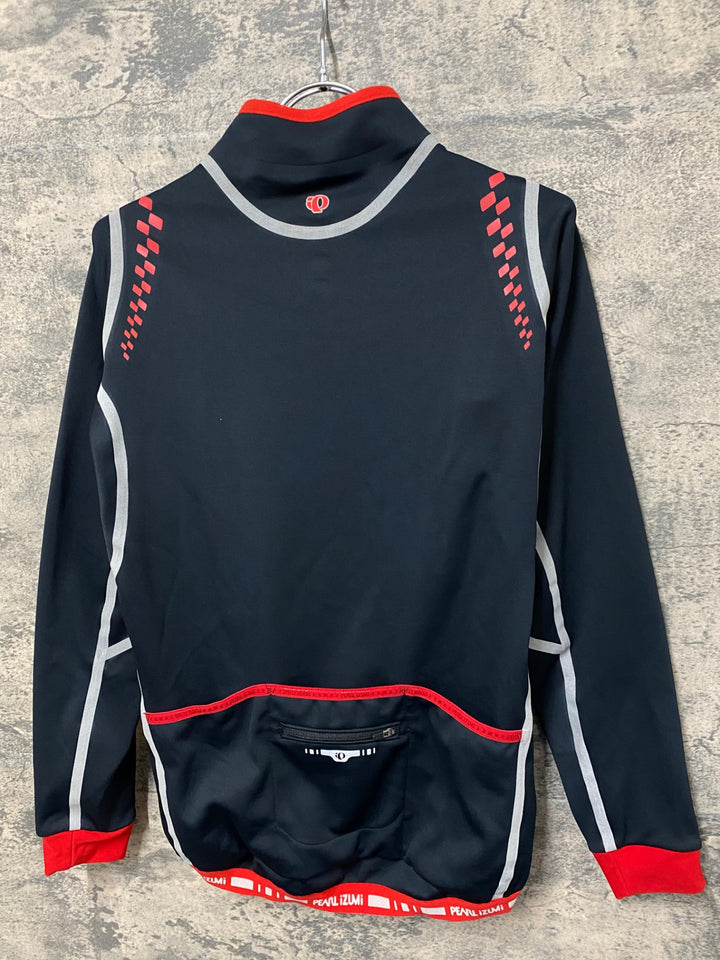 KD228 パールイズミ PEARL iZUMi 長袖 サイクルジャージ 裏起毛 S 黒赤