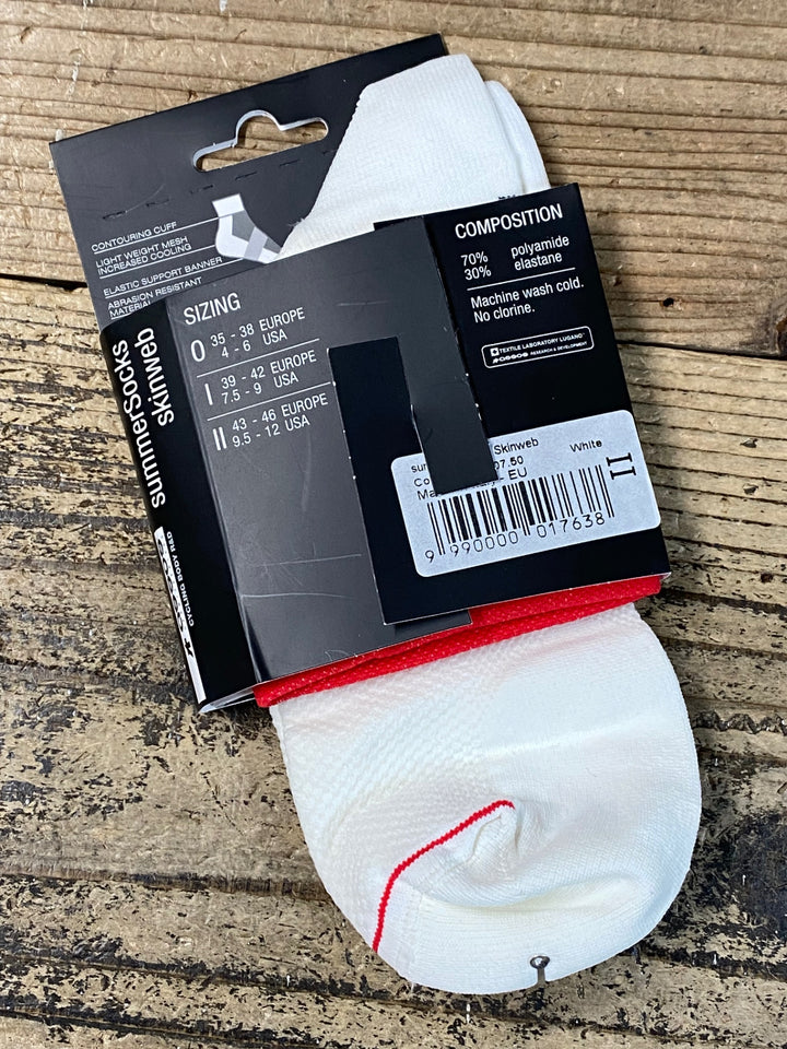 JQ208 アソス assos summerSocks skinweb サイクルソックス 白 2