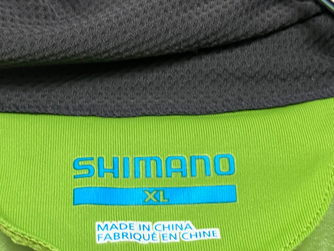JZ006 シマノ SHIMANO 長袖 サイクルジャケット 黄緑 XL