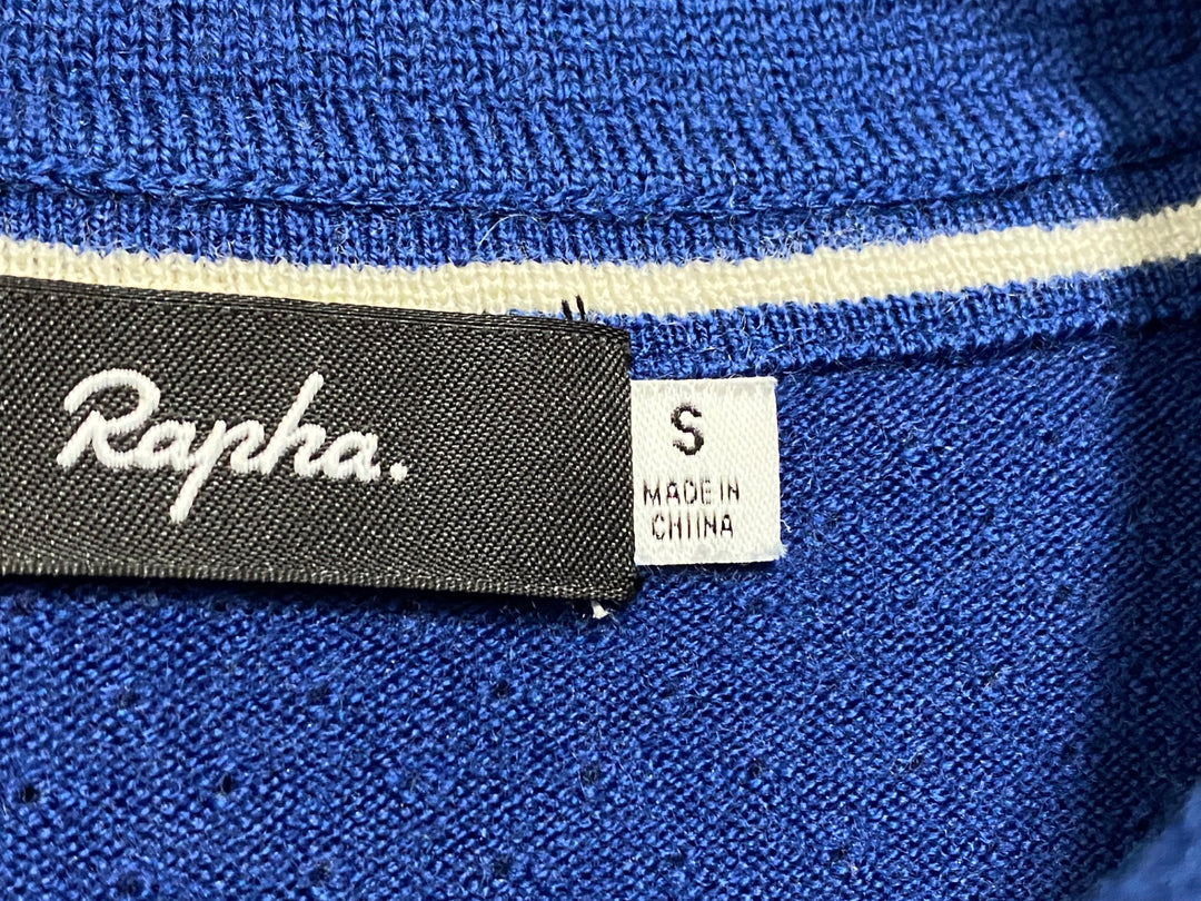 JV924 ラファ Rapha MERINO POLO 長袖 ポロシャツ 濃紺 S