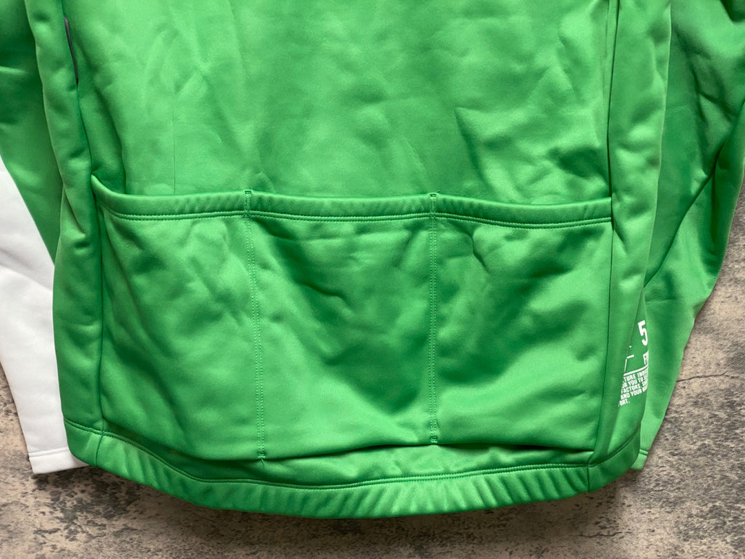 KD326 ルコックスポルティフ le coq sportif 長袖 サイクルジャケット 緑 L 裏起毛