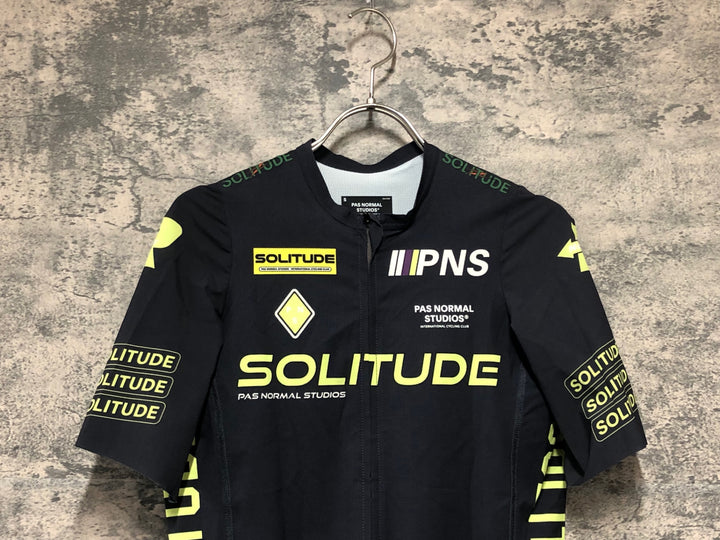 KK153 パスノーマルスタジオ PAS NORMAL STUDIOS Solitude Logo Jersey 半袖 サイクルジャージ 黒 S