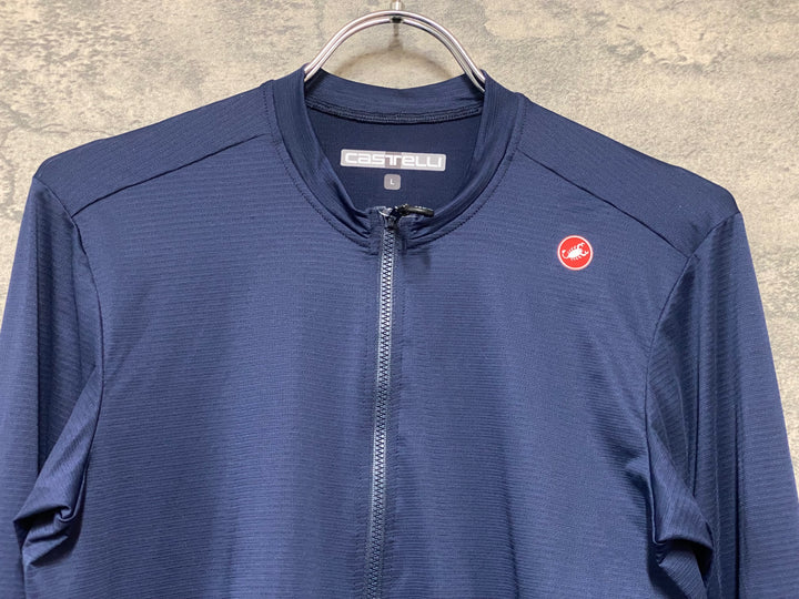 KC012 カステリ CASTELLI 長袖 サイクルジャージ 紺 L