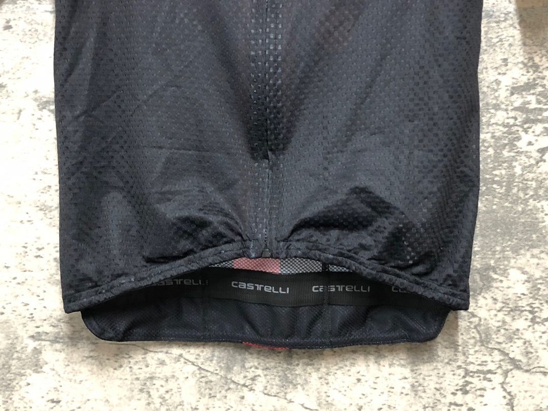KD940 カステリ CASTELLI 半袖 サイクルジャージ 赤 黒 M INEOS