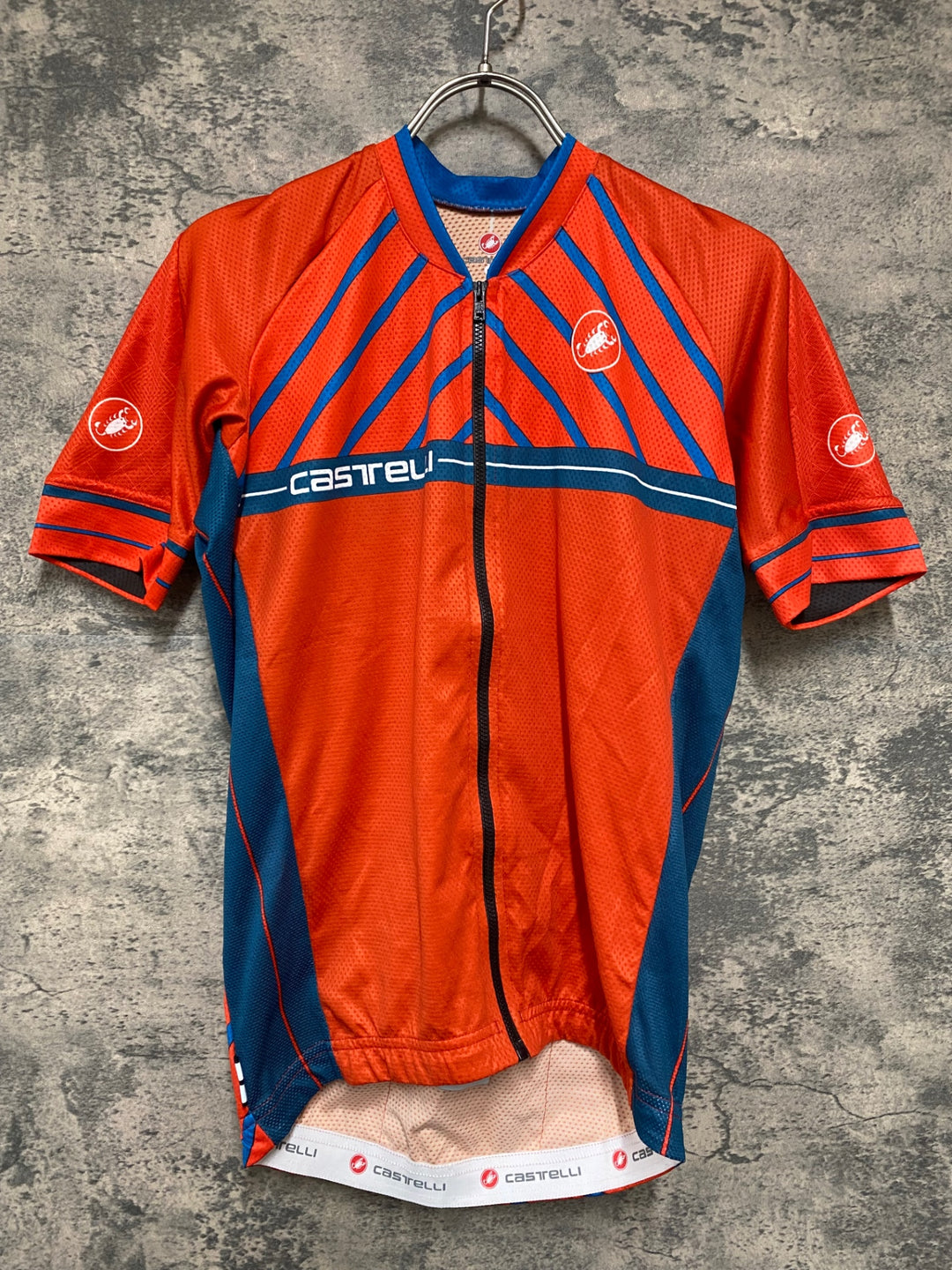 KB494 カステリ CASTELLI ロッソコルサ ROSSO CORSA 半袖 サイクルジャージ オレンジ M