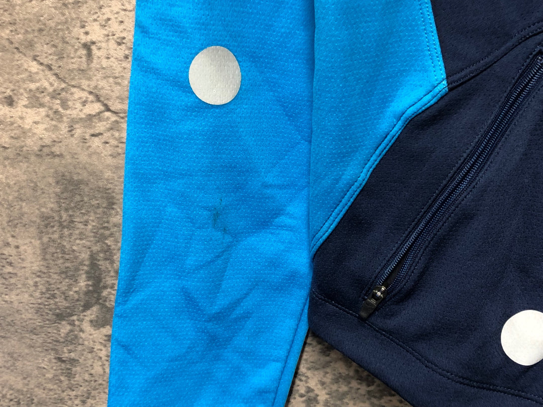 KL650 ナイキ NIKE 長袖 サイクルジャージ 水色 ネイビー M 裏起毛