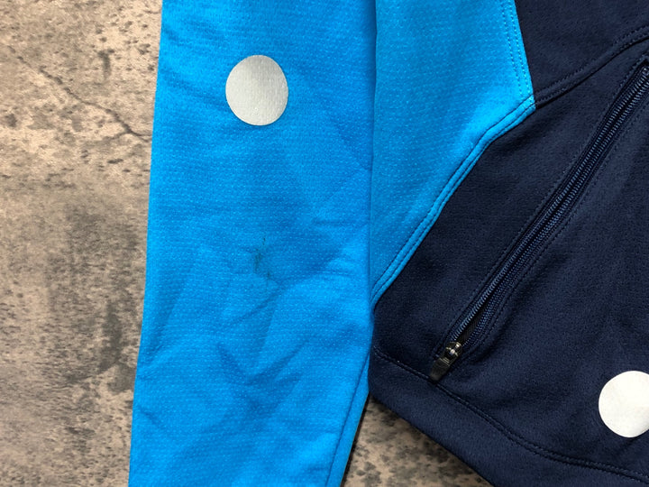 KL650 ナイキ NIKE 長袖 サイクルジャージ 水色 ネイビー M 裏起毛
